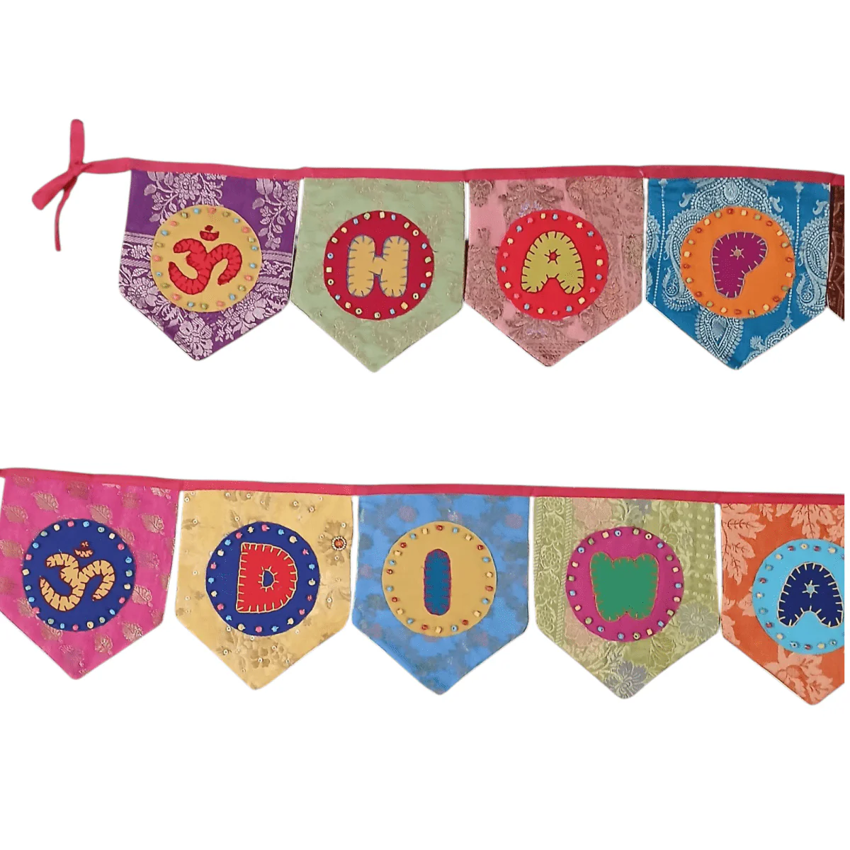 Upcycled Happy Diwali Bunting Banner - Image 5