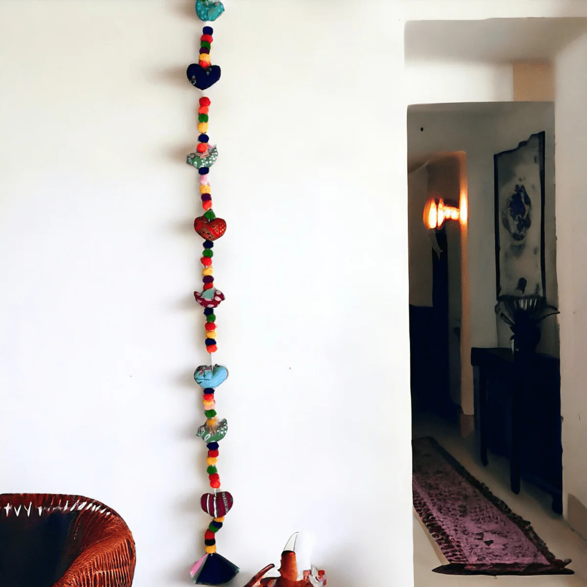 Upcycled Heart Bird String - Image 2