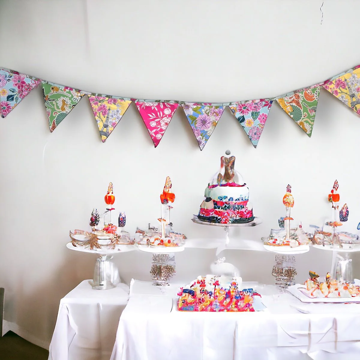 Upcycled Pastel Banner Bunting - Image 2