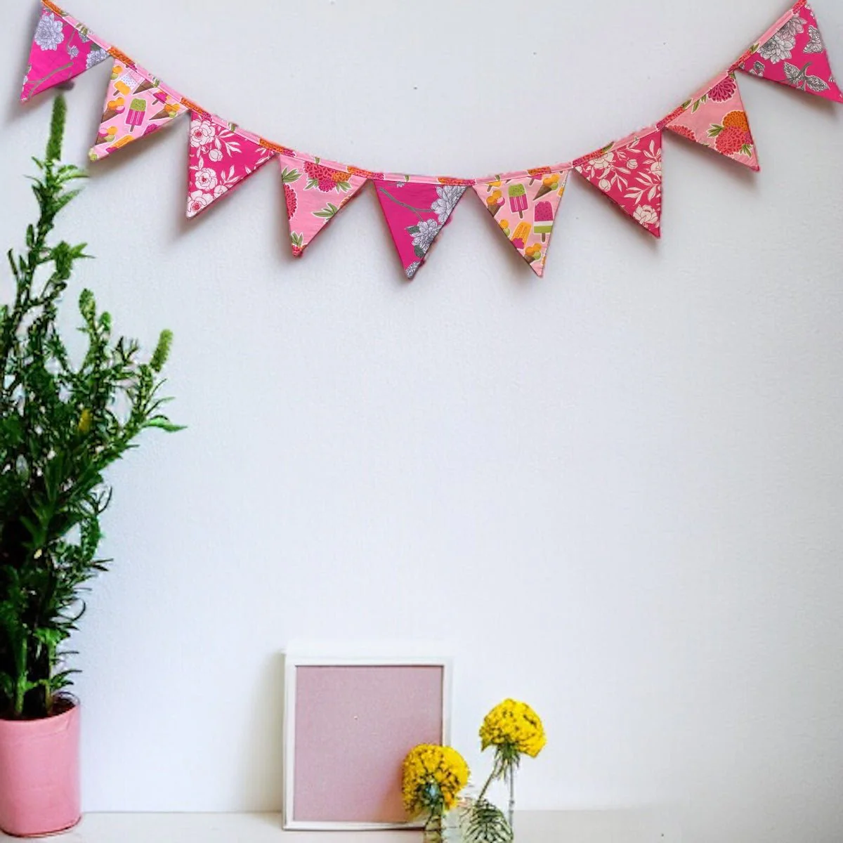 Upcycled Pink Bunting - Image 3