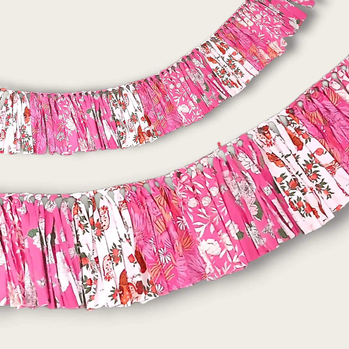 Upcycled Pink Fringes - Image 3