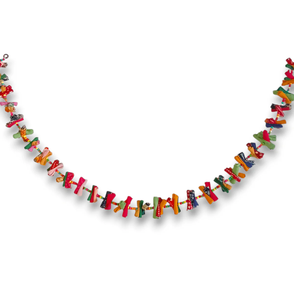 Upcycled Rainbow Rolly Molly String - Party Streamer