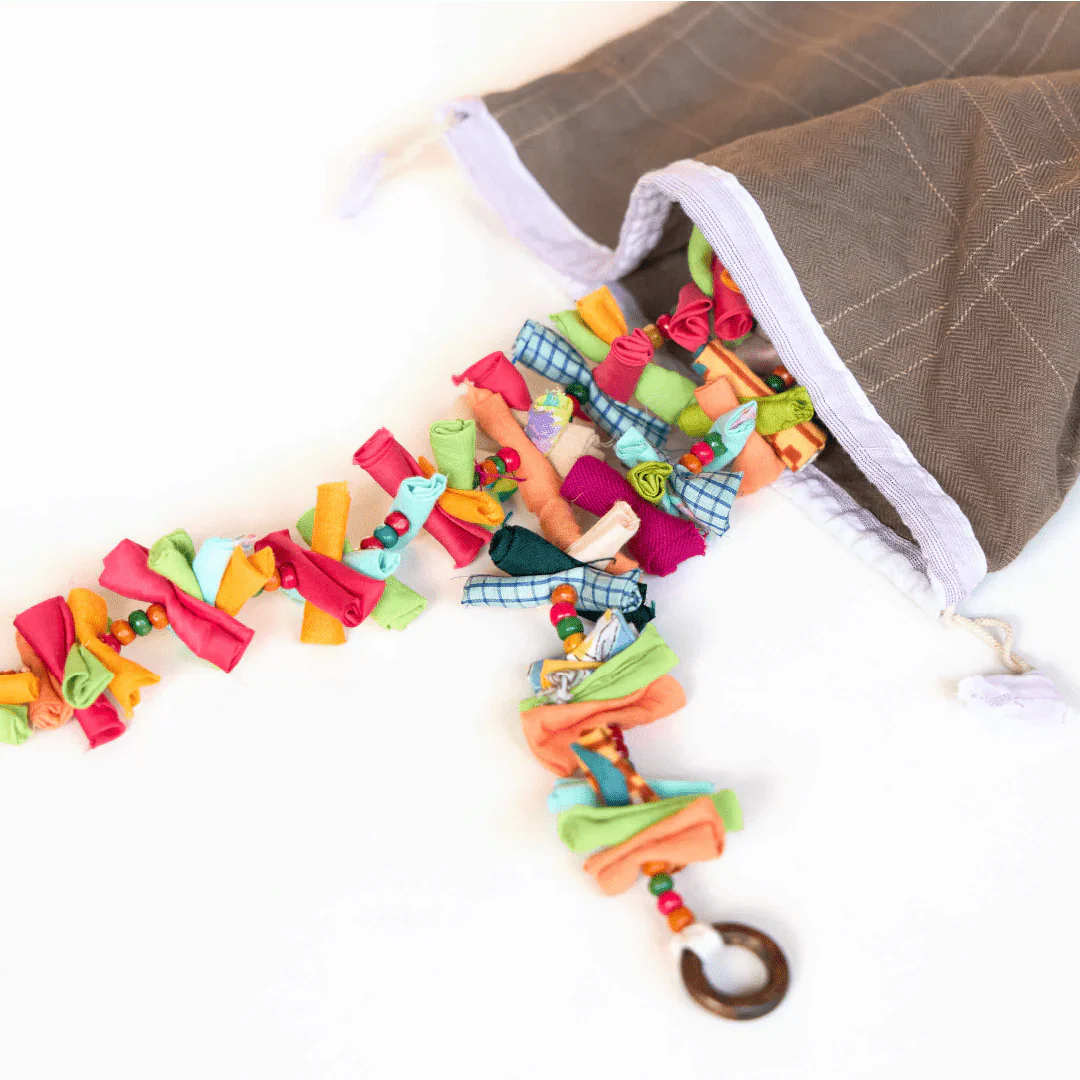 Upcycled Rainbow Rolly Molly String - Party Streamer - Image 8