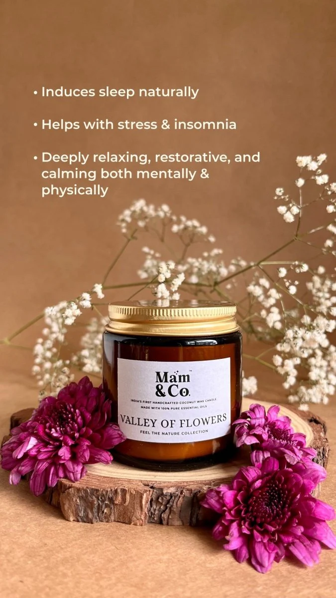 Valley of Flowers- 100% Coconut Wax Botanical Candle - Image 8
