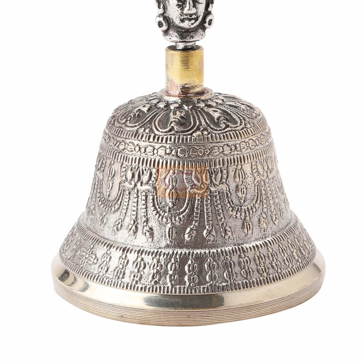 OM Brass Bell - Buddhist Meditation Bell for Home Pooja & Tibetan Sing - Image 4