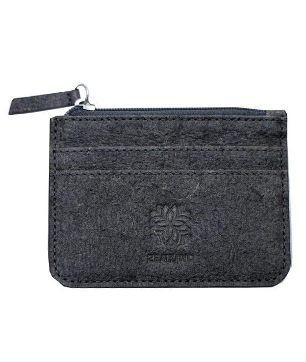 Vegan Zip Card Holder | Natural Card Holder Made from Coconut Leather - Image 5