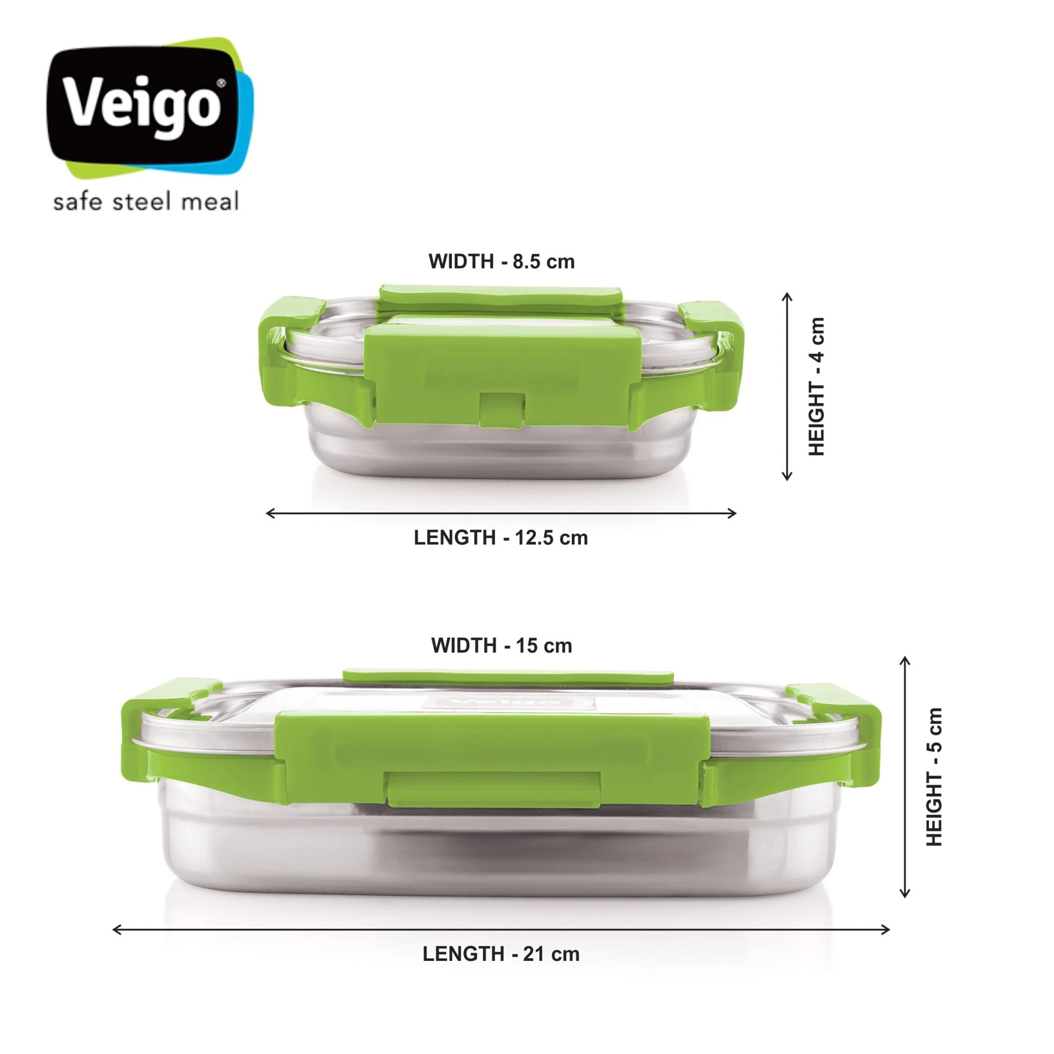 MaxoSteel Leakproof Jumbo Steel Lunch Box with Veg Box - Image 6