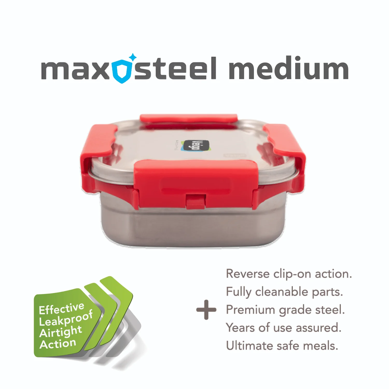 MaxoSteel Medium Steel Snack Box | Leakproof & Durable - Image 10