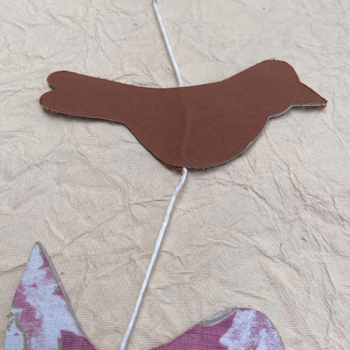 Vibrant Handmade Bird Cloth Dangler | Sustainable Patchwork Decor - Image 4