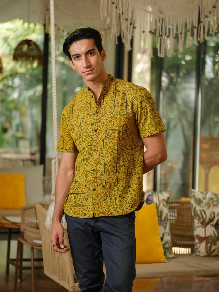 Vriksha - Mustard Organic Cotton Bamboo Shirt