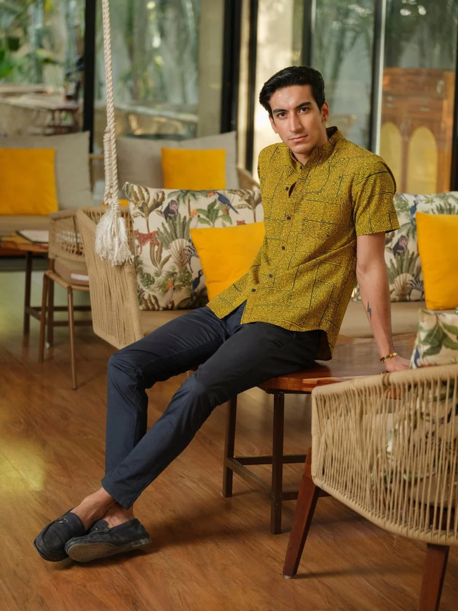 Vriksha - Mustard Organic Cotton Bamboo Shirt - Image 5