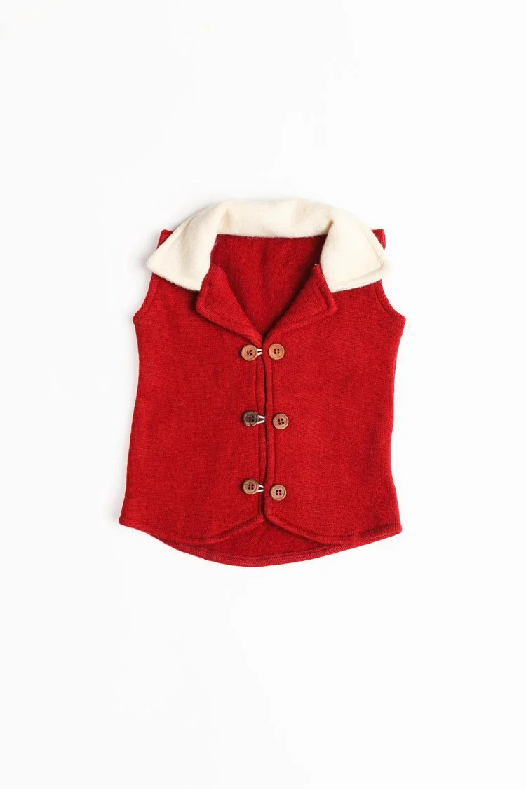 Pure Wool Waistcoat | Herbal Dyed with Schisandra for Calm & Comfort - Image 2