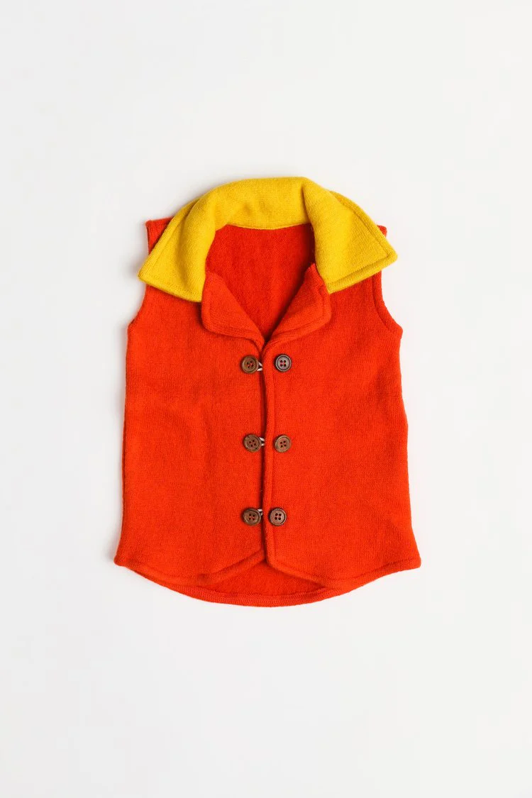 Pure Wool Waistcoat | Herbal Dyed with Schisandra for Calm & Comfort - Image 4