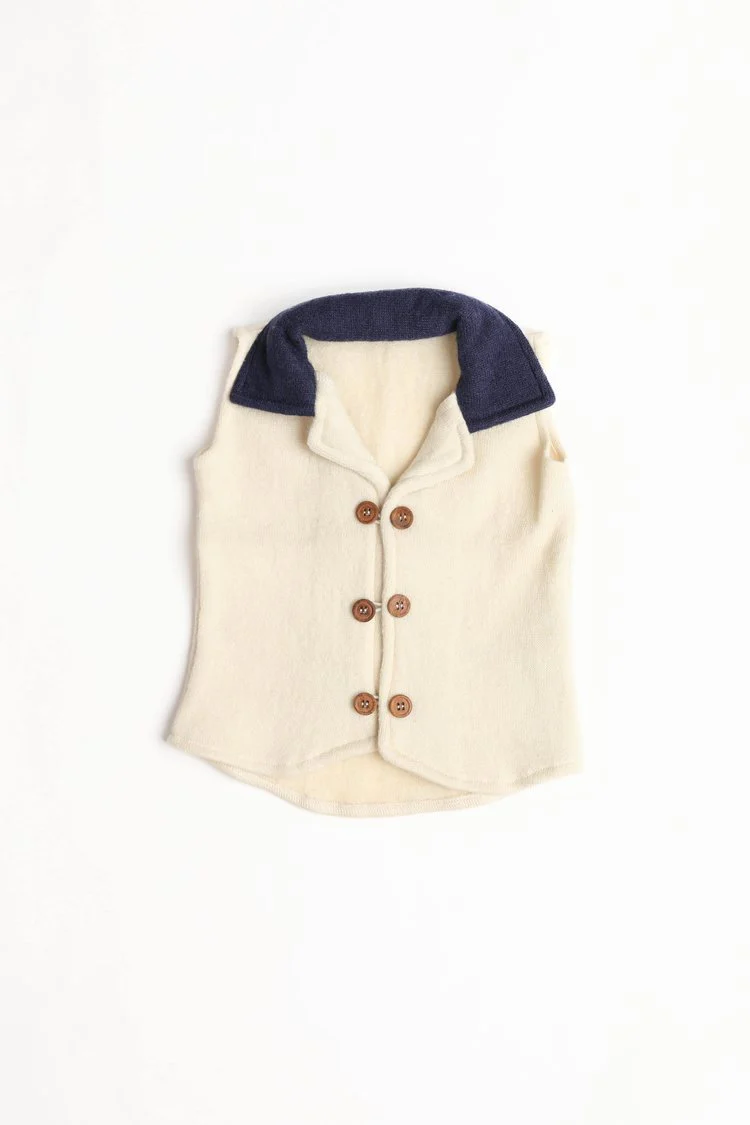 Pure Wool Waistcoat | Herbal Dyed with Schisandra for Calm & Comfort - Image 5
