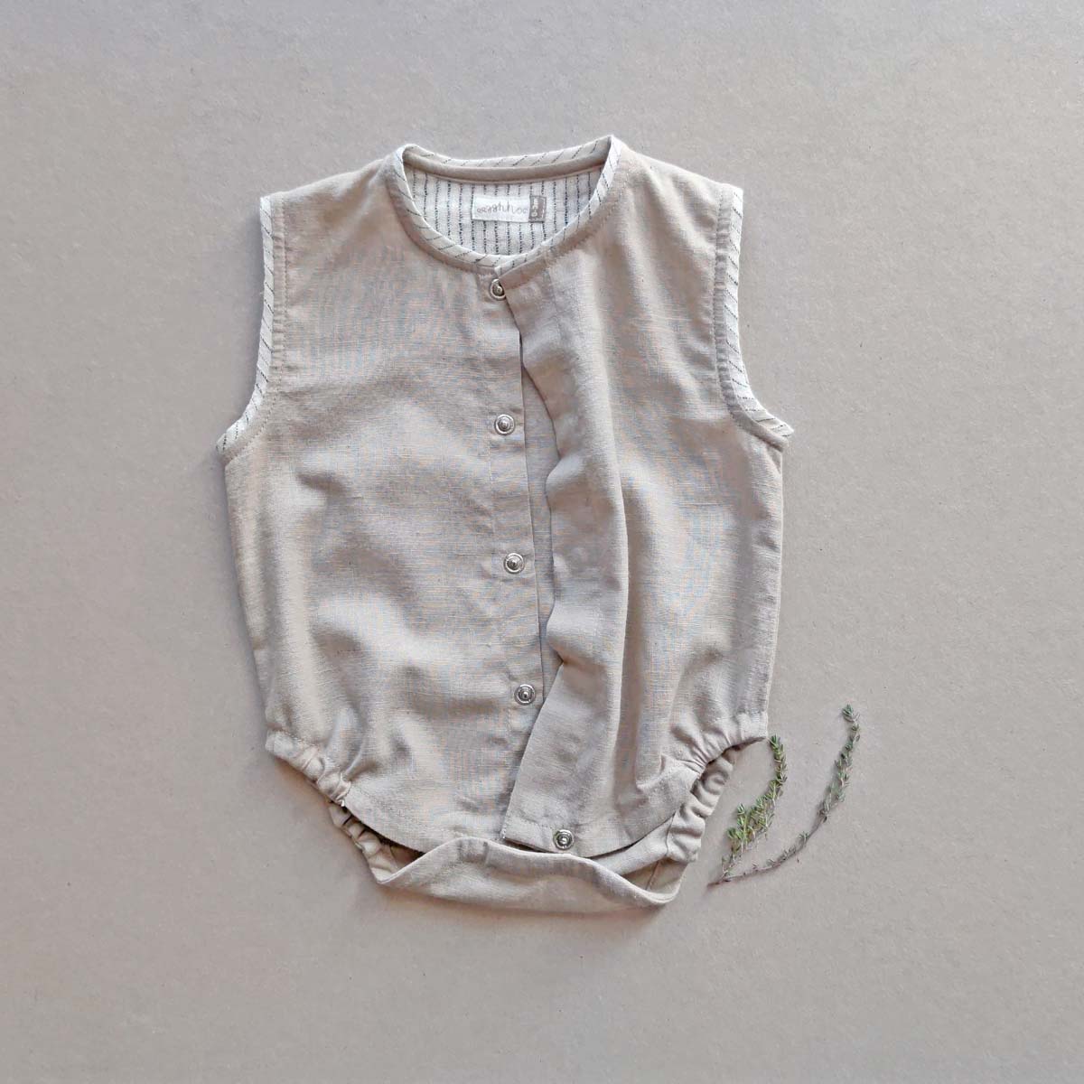 Warm Grey Baby Onesie - Image 2