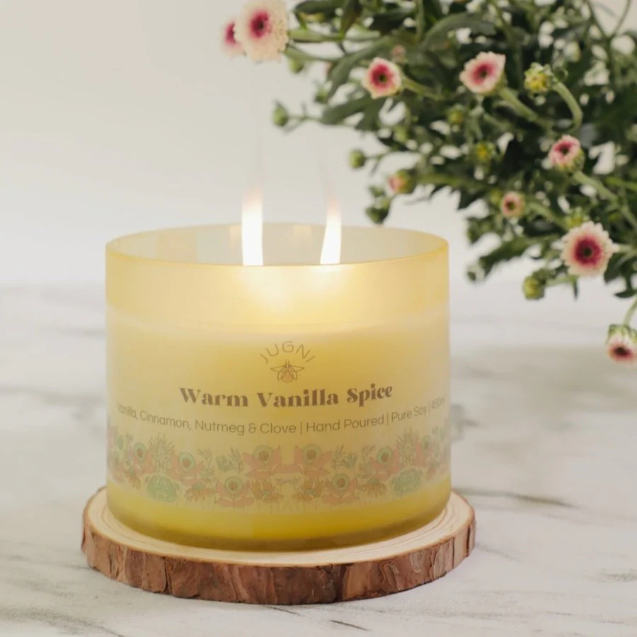 Warm Vanilla Spice Soy Wax Candle | Hand-poured