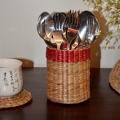Water Hyacinth Cutlery & Pen Holder - Image 13