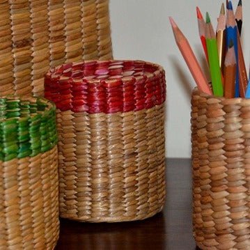 Water Hyacinth Cutlery & Pen Holder - Image 14