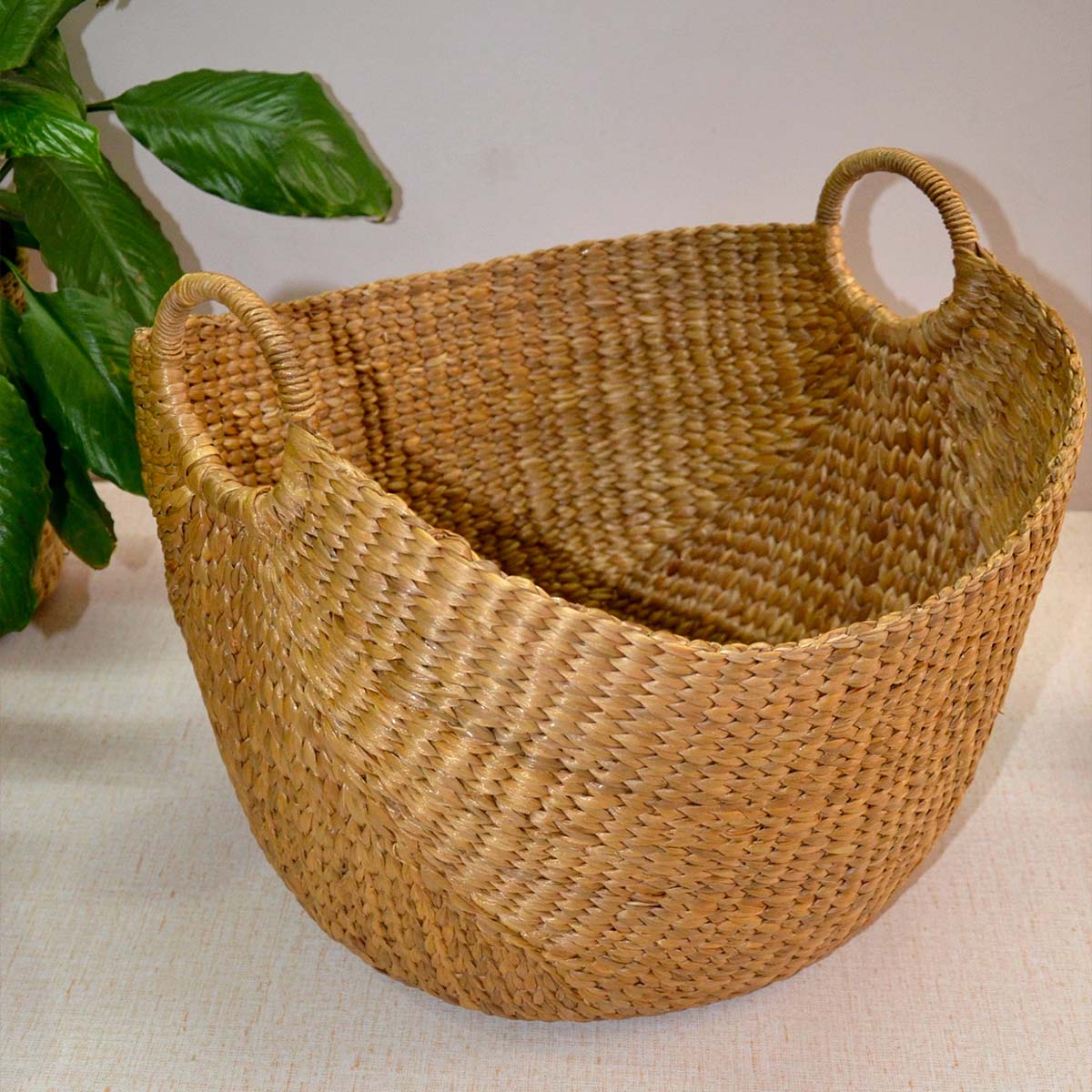 Water Hyacinth Laundry & Storage Basket - Image 4