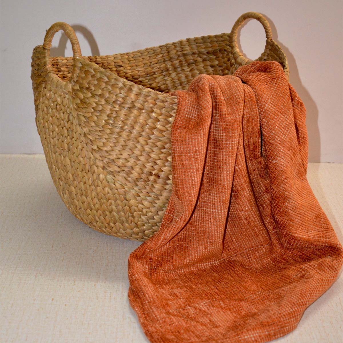 Water Hyacinth Laundry & Storage Basket - Image 9