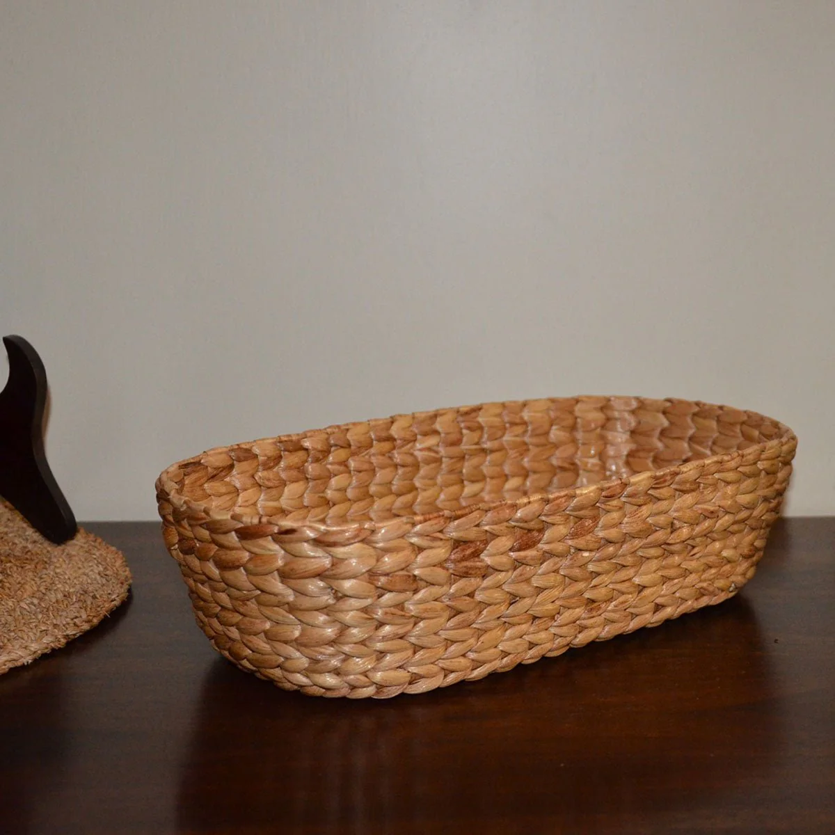 Water Hyacinth Oval Utility Basket - Image 6