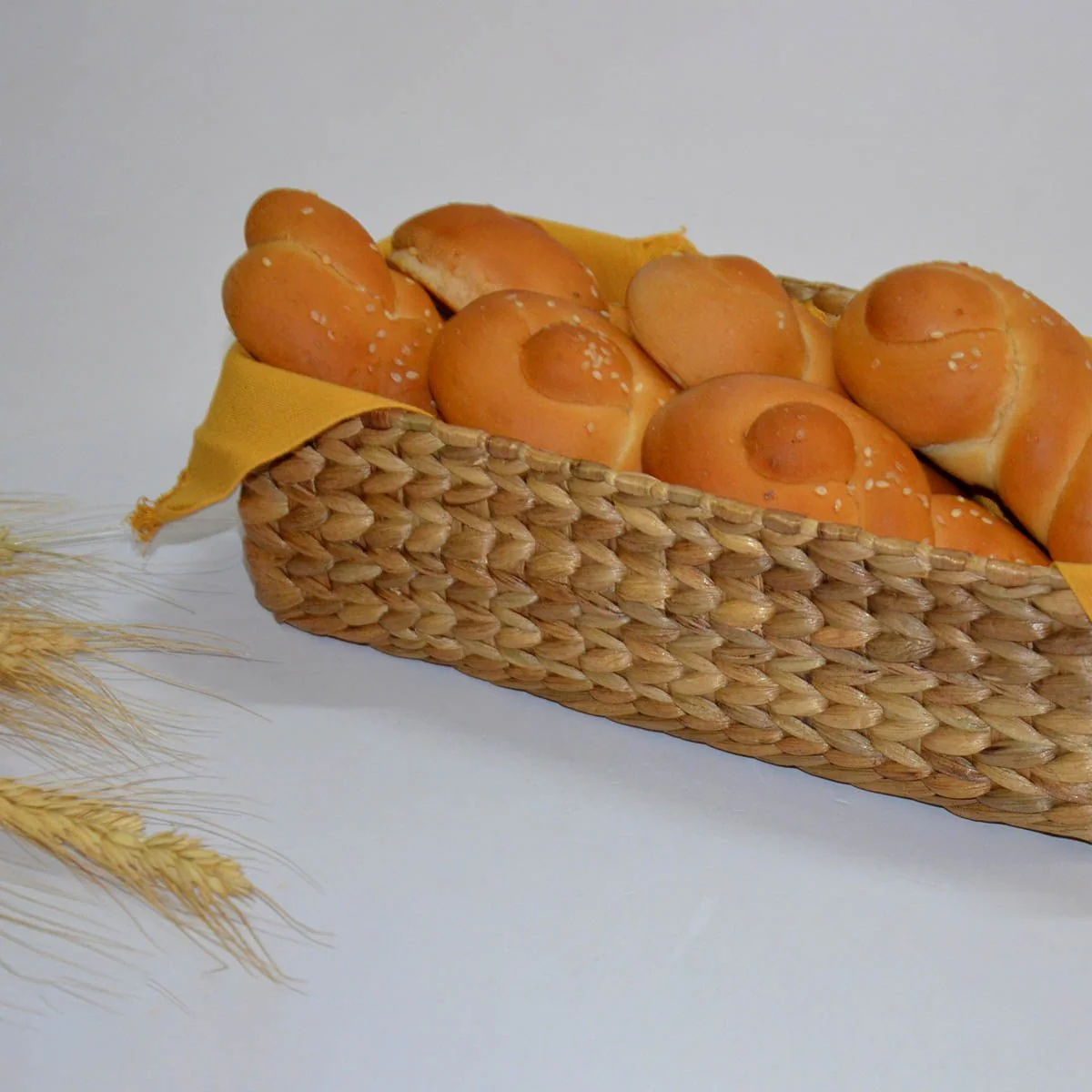 Water Hyacinth Rectangular Bread & Utility Basket - Image 10