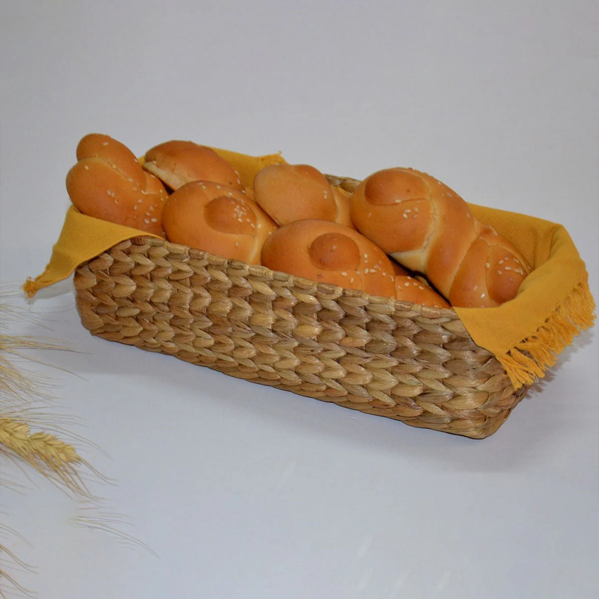 Water Hyacinth Rectangular Bread & Utility Basket - Image 7