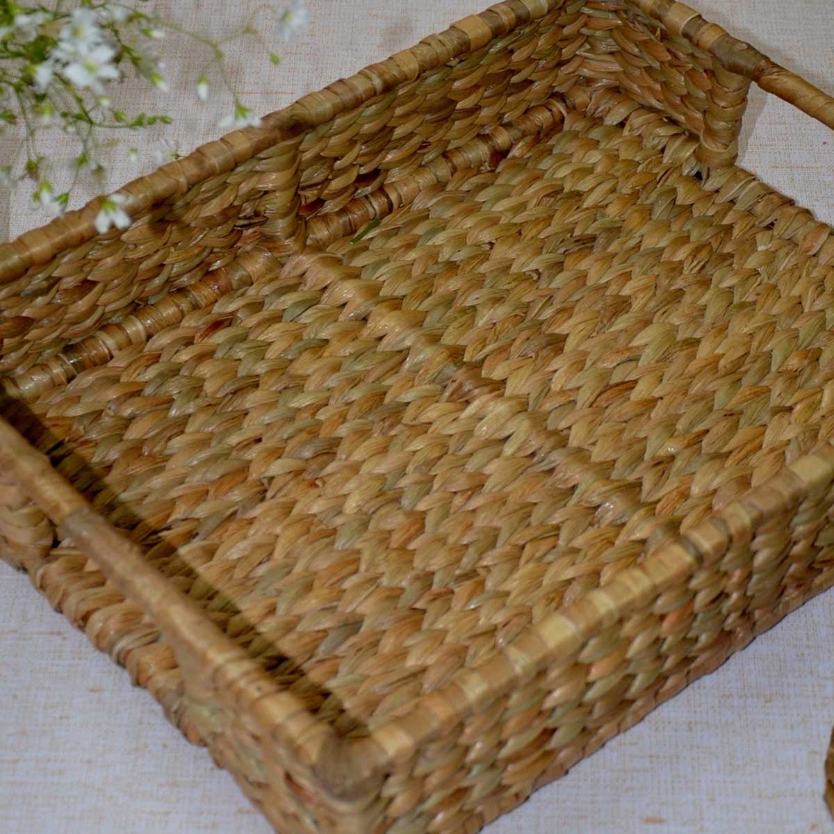 Water Hyacinth Rectangular Tray - Image 6
