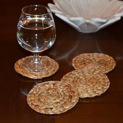 Water Hyacinth Round Coasters (Set of 4) - Image 4