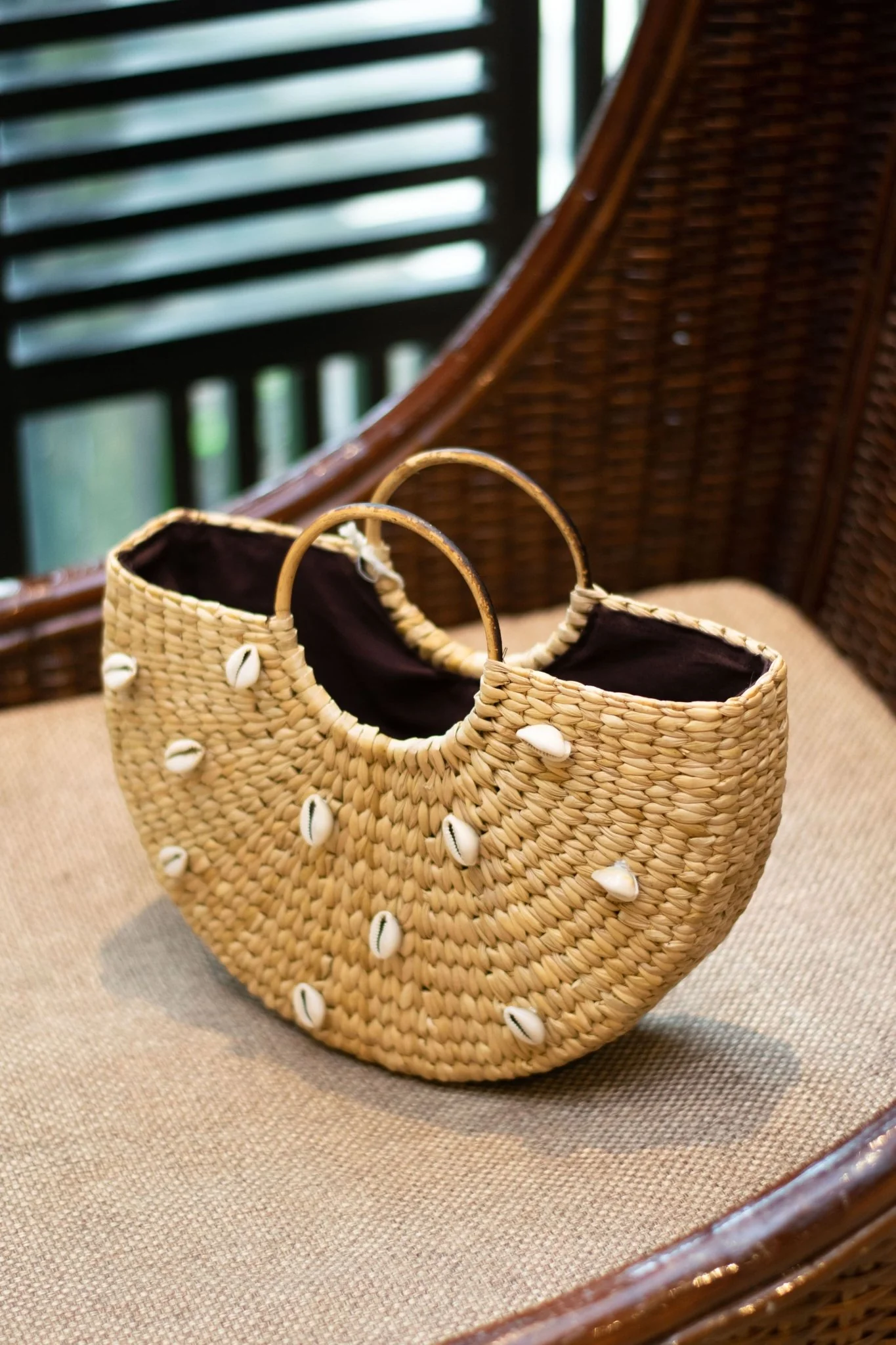 Water Reed Shell Bag | Beach-Perfect Handwoven Carry Bag - Image 2