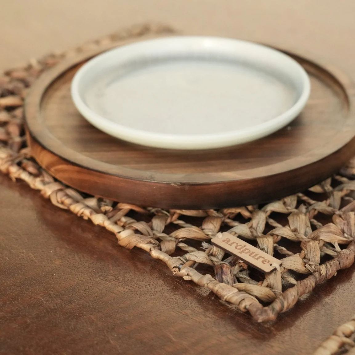 WH Flora Placemat | Handwoven Natural Dining Table Mat (Set of 2)