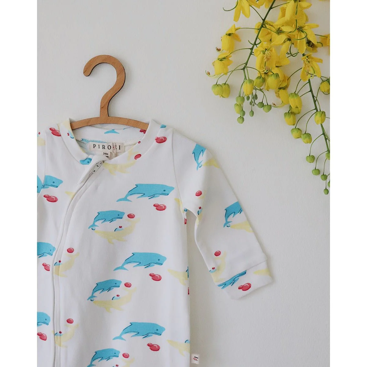 Whales Newborn Bodysuit – Organic Cotton Baby Essential - Image 3