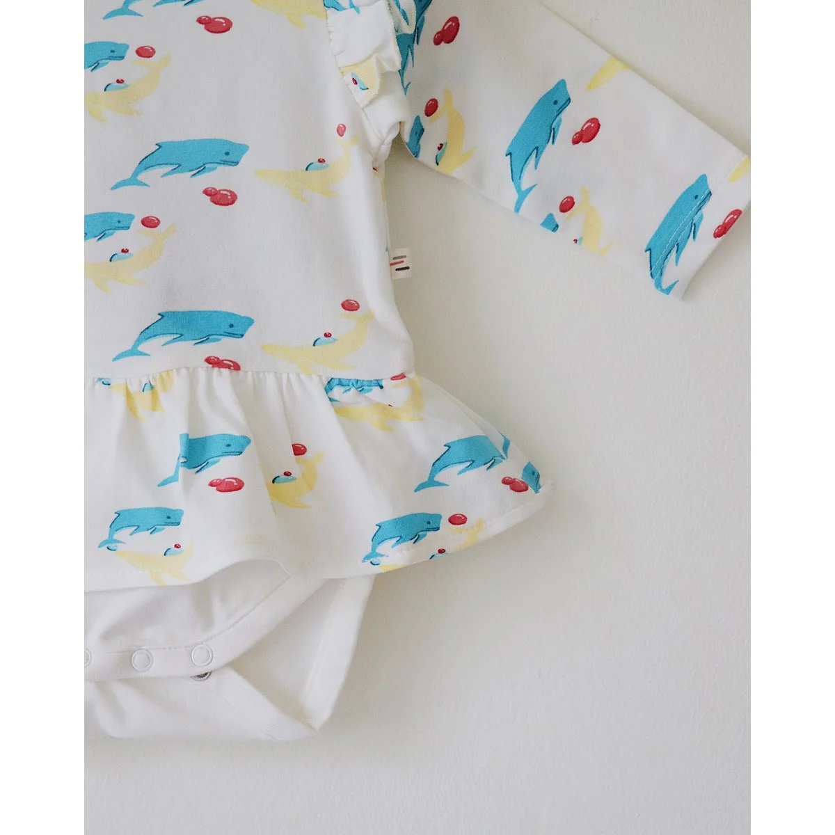 Whales Organic Peplum Baby Onesie – Stylish & Soft Cotton - Image 5
