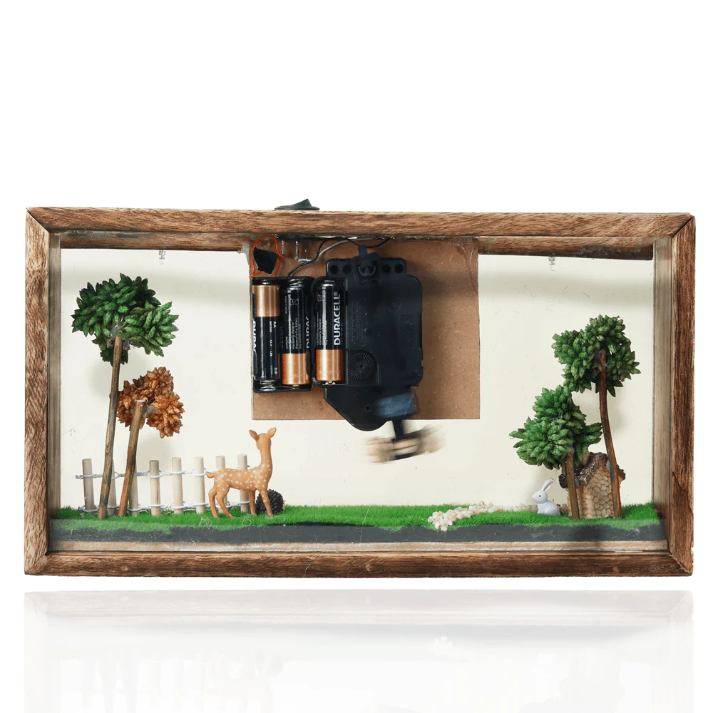 Whispering Woods Desk Clock | Handcrafted Wooden Home Decor Clock - Image 3