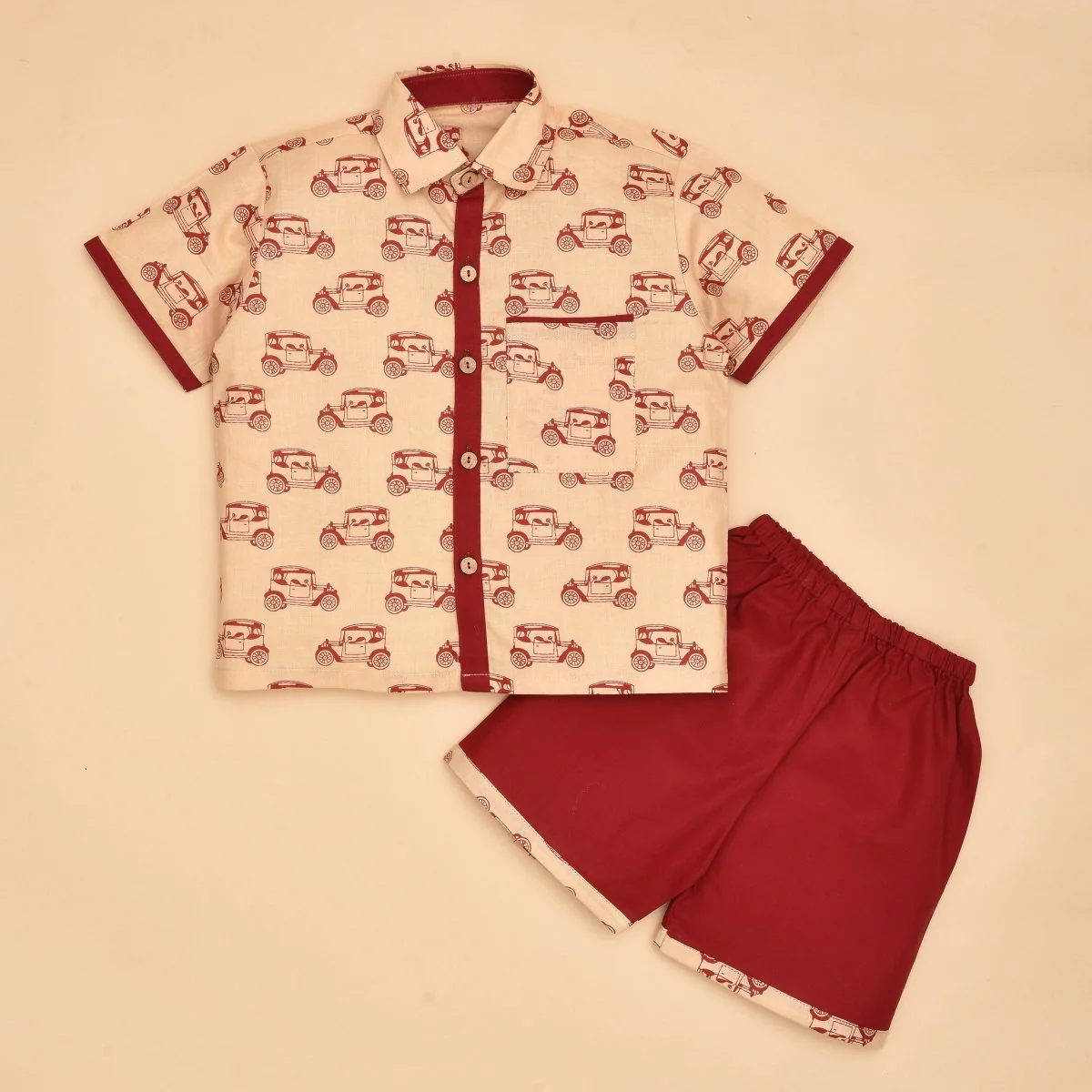 Pure Cotton Printed Baby Shirt Pant Set - Image 4