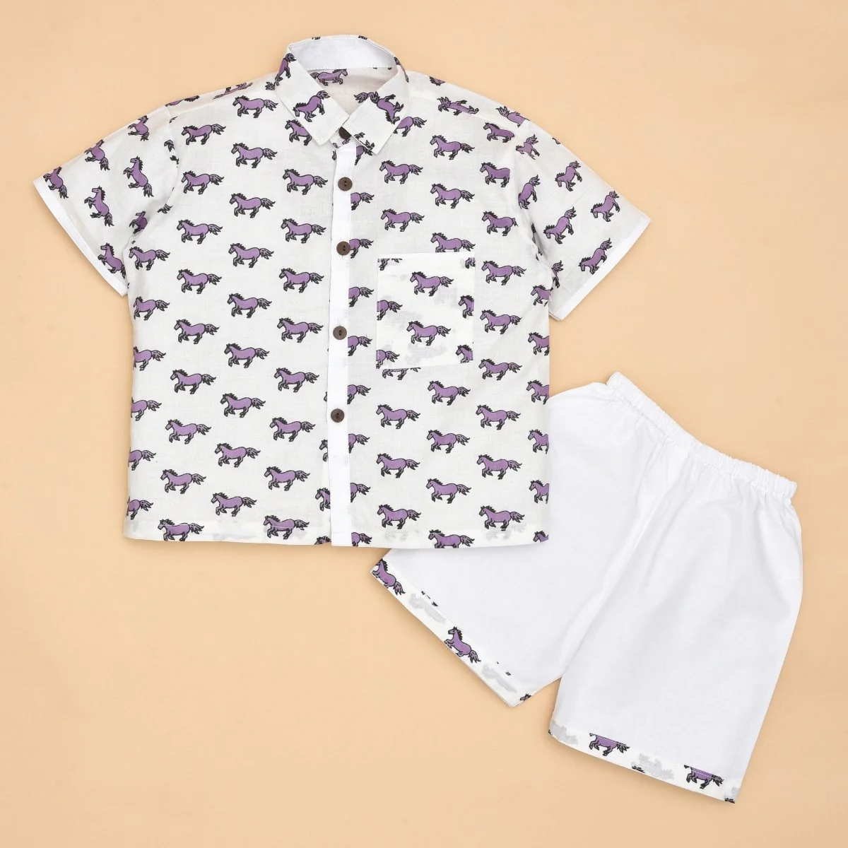 Pure Cotton Printed Baby Shirt Pant Set - Image 5