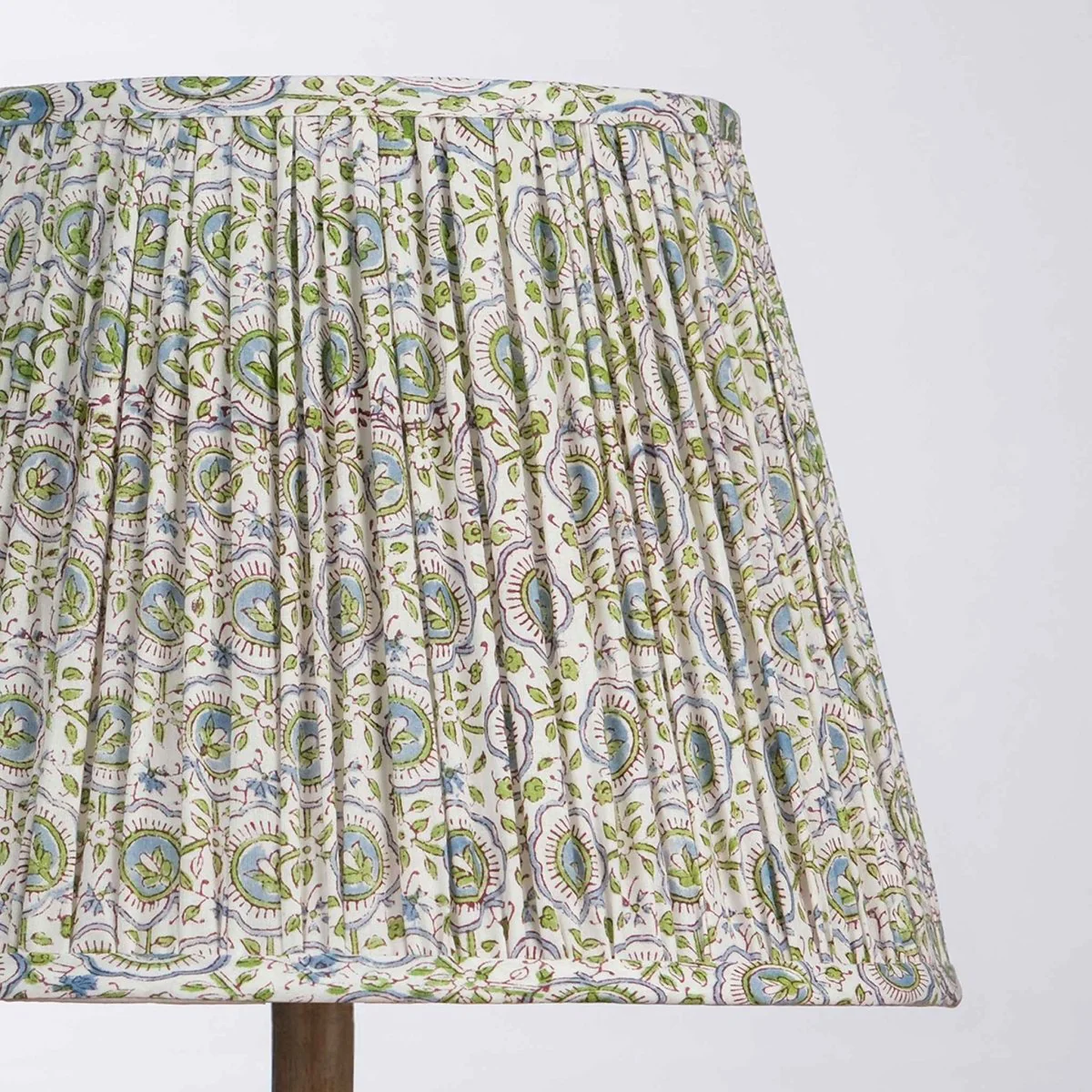 White Green Block Print Empire Lampshade - Image 5