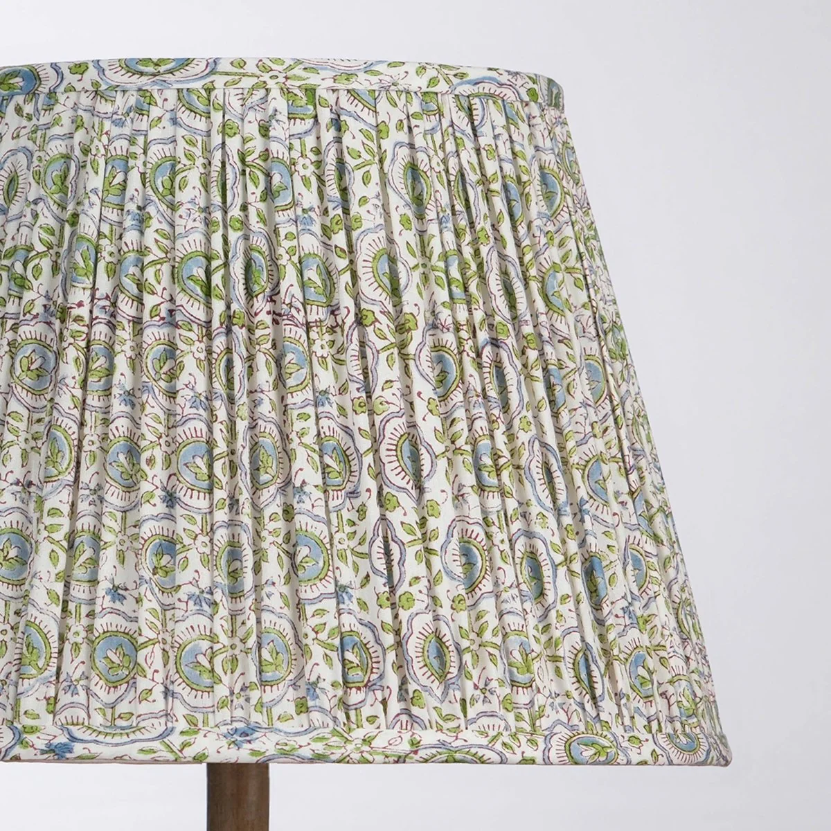 White Green Block Print Empire Lampshade - Image 2