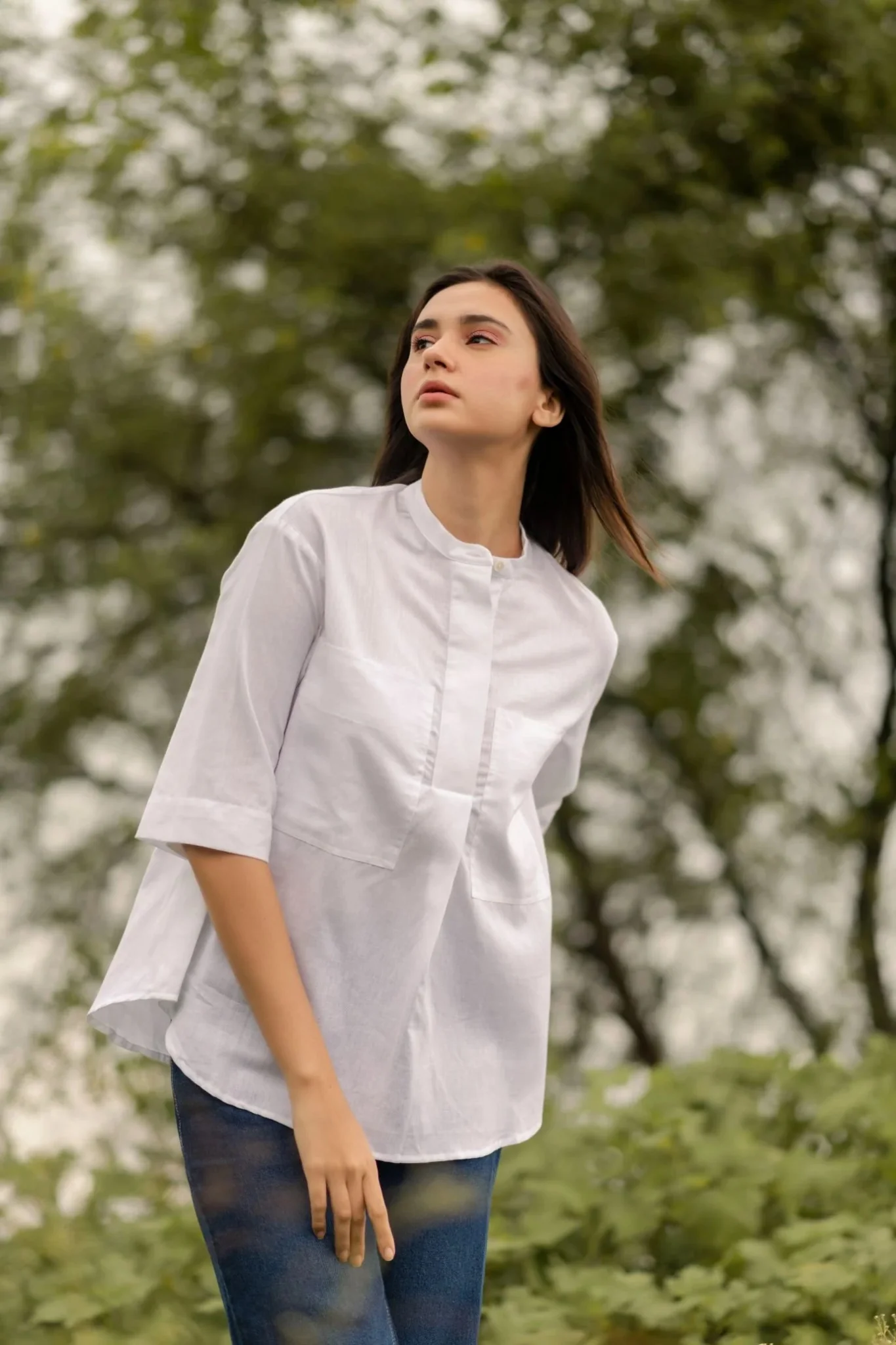 White Minimal Top | Elegant Everyday Women’s Minimalist Cotton Top - Image 5