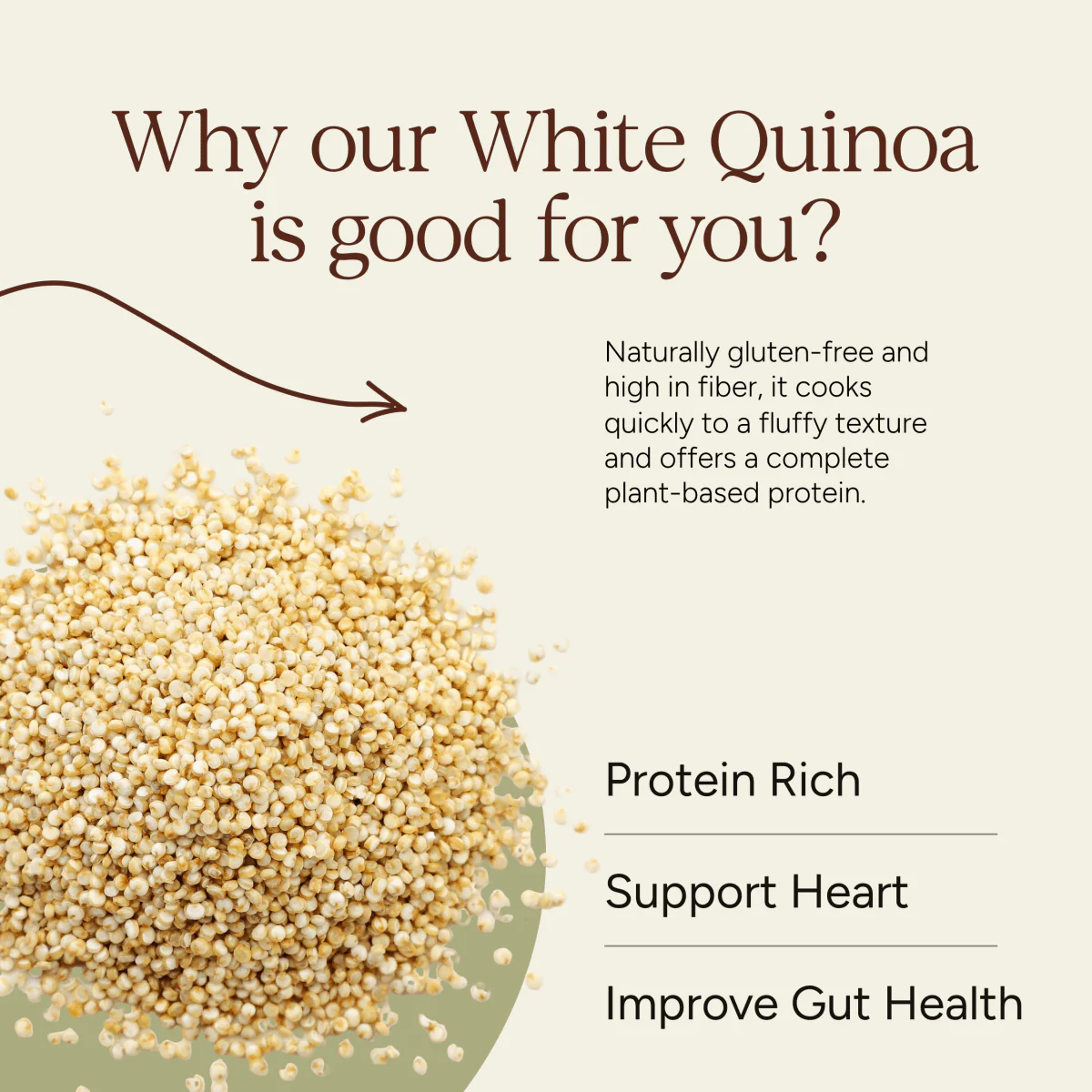 White Quinoa | Gluten-Free | Fiber-Rich | 500g - Image 3