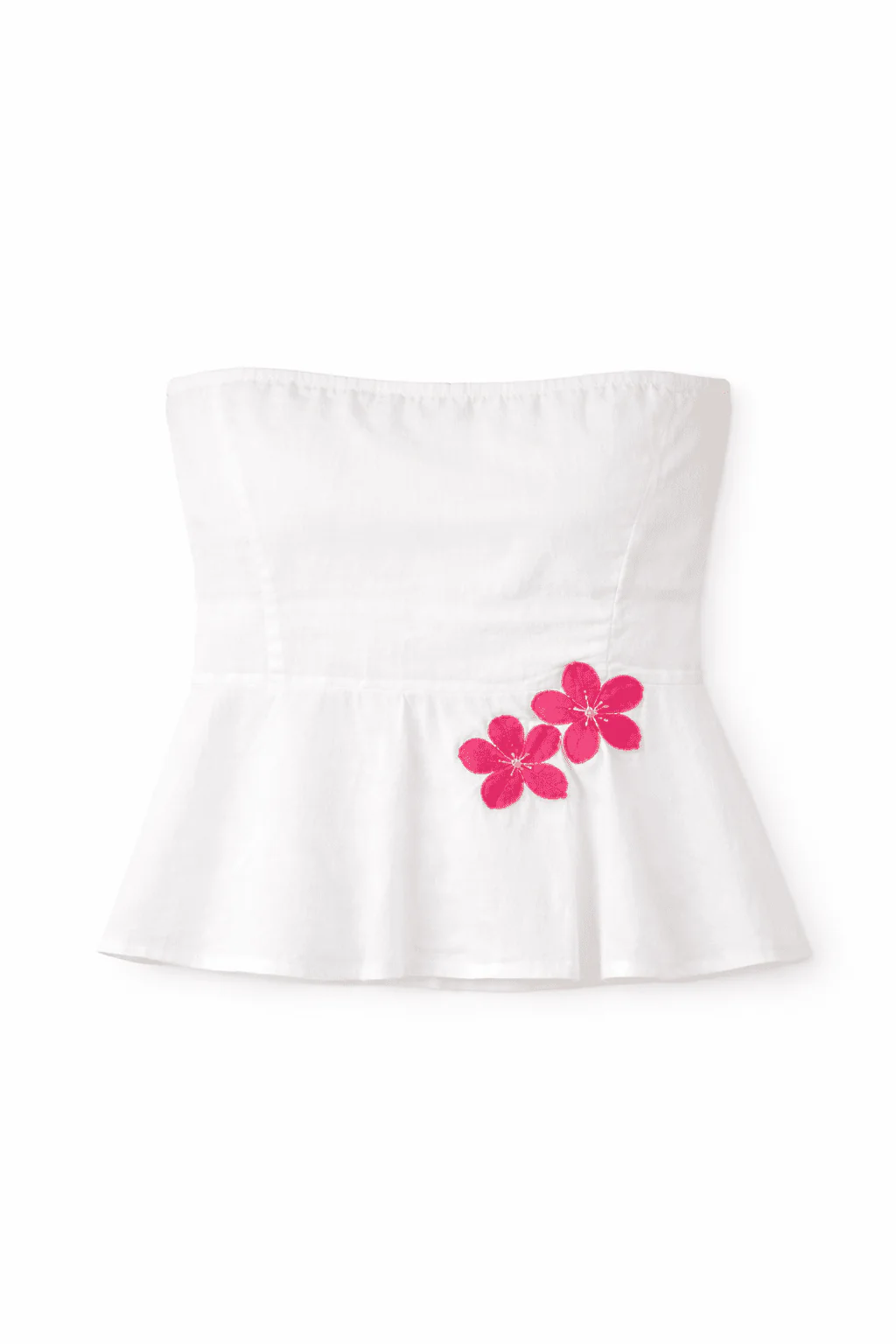 The POO tube top | Flower Applique | Strapless Summer Wear - Image 5