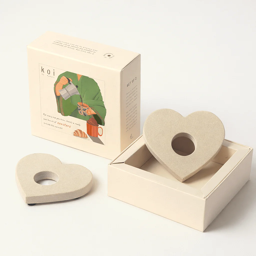 Whole At Heart Natural Sandstone Coaster Set Of 2