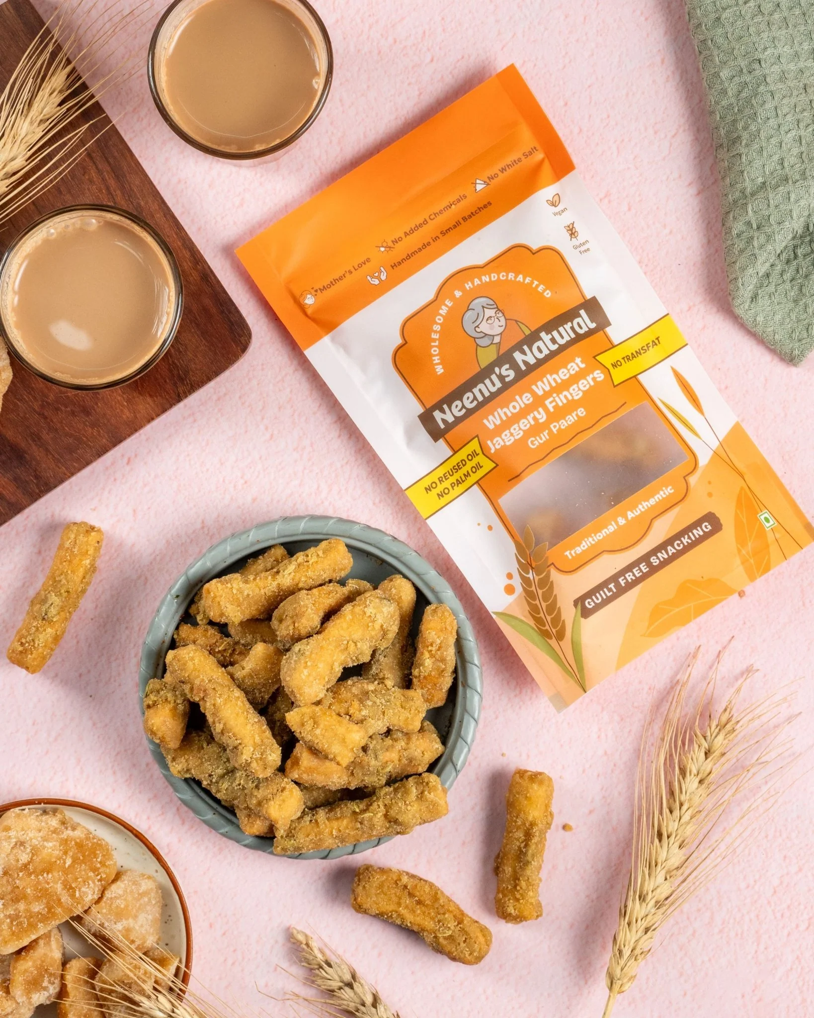 Whole Wheat Jaggery Fingers | Healthy Crunchy Snack for All Ages