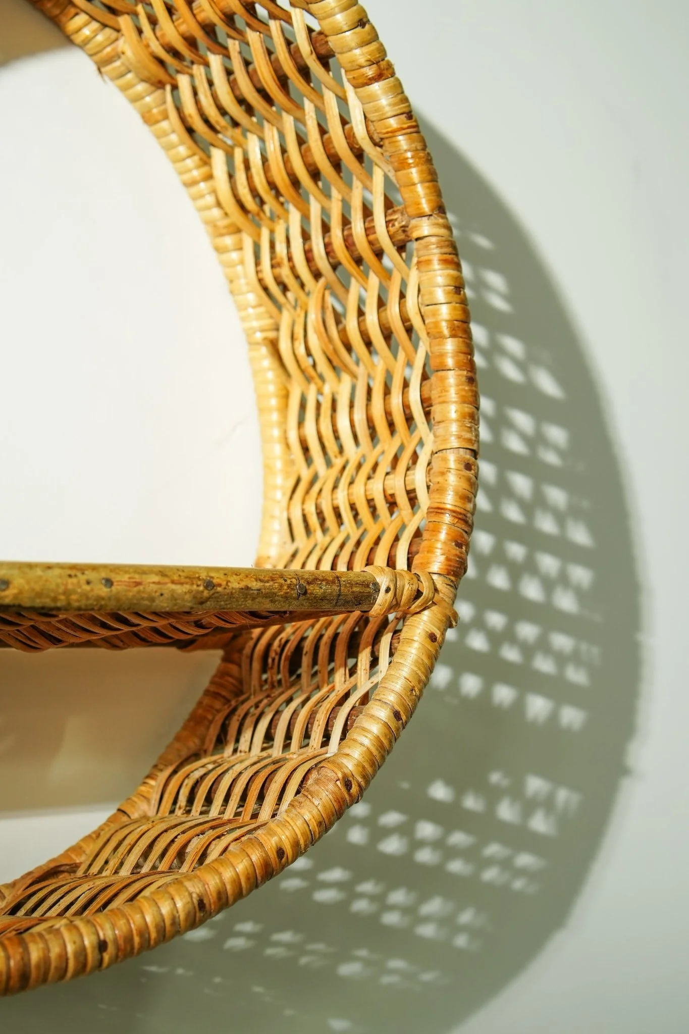 Handmade Wicker Wall Shelf Organizer - Image 4