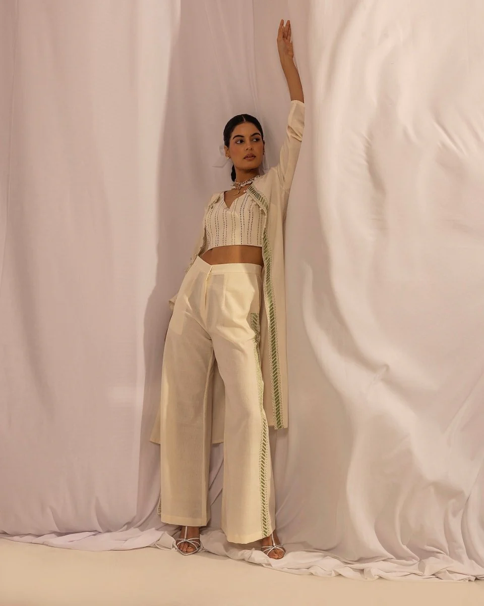 Casual Cotton Wide Leg Trousers – Relaxed Fit Women’s Wear - Image 3