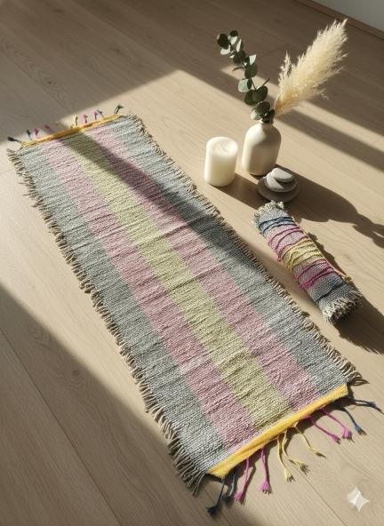 Wild Banana Fiber Mat – Handwoven Sustainable Home Décor Mat - Image 4
