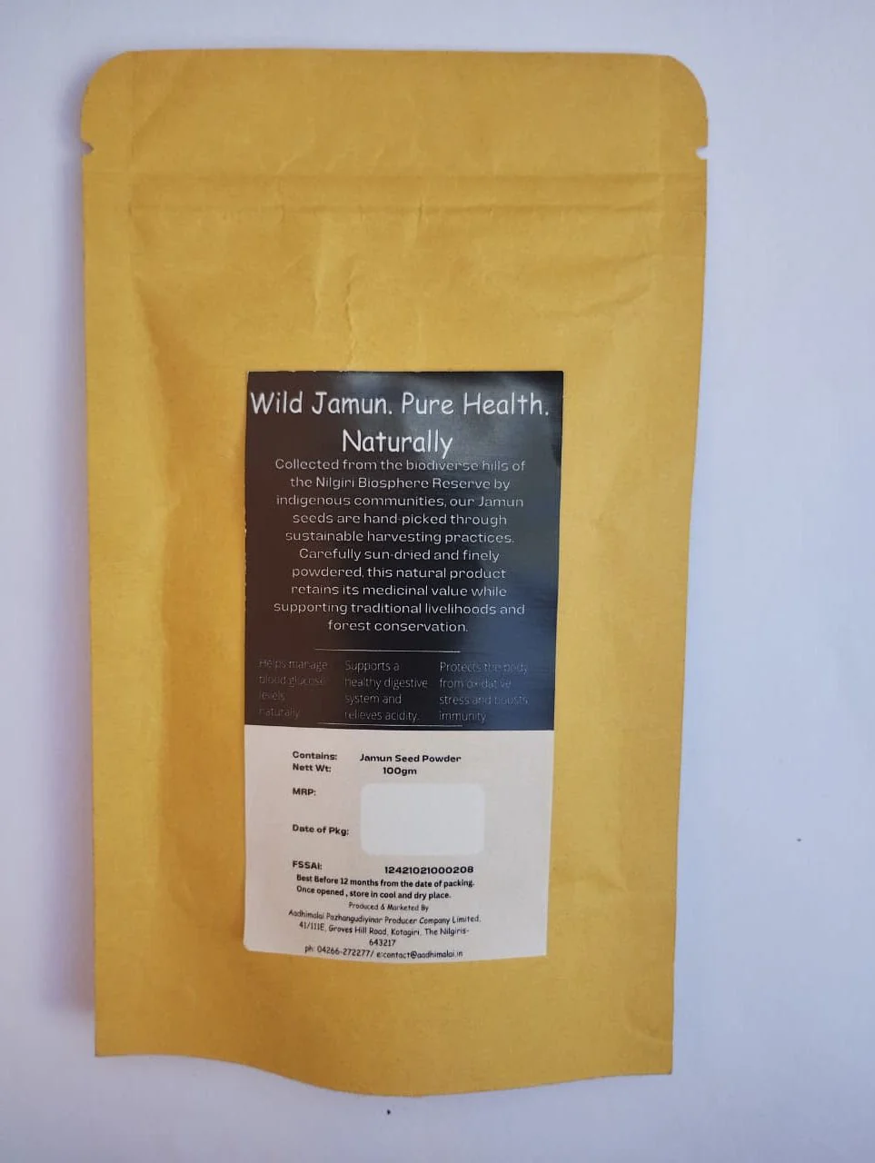 Wild Harvest Jamun Seed Powder | Natural Blood Sugar Support | 100g - Image 3
