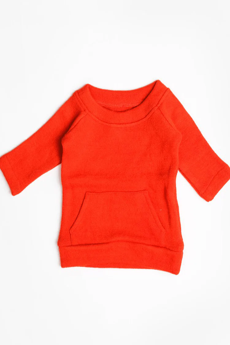 Pure Wool Winter Pocket Tee | Herbal Dyed Baby Top for Skin Comfort - Image 5