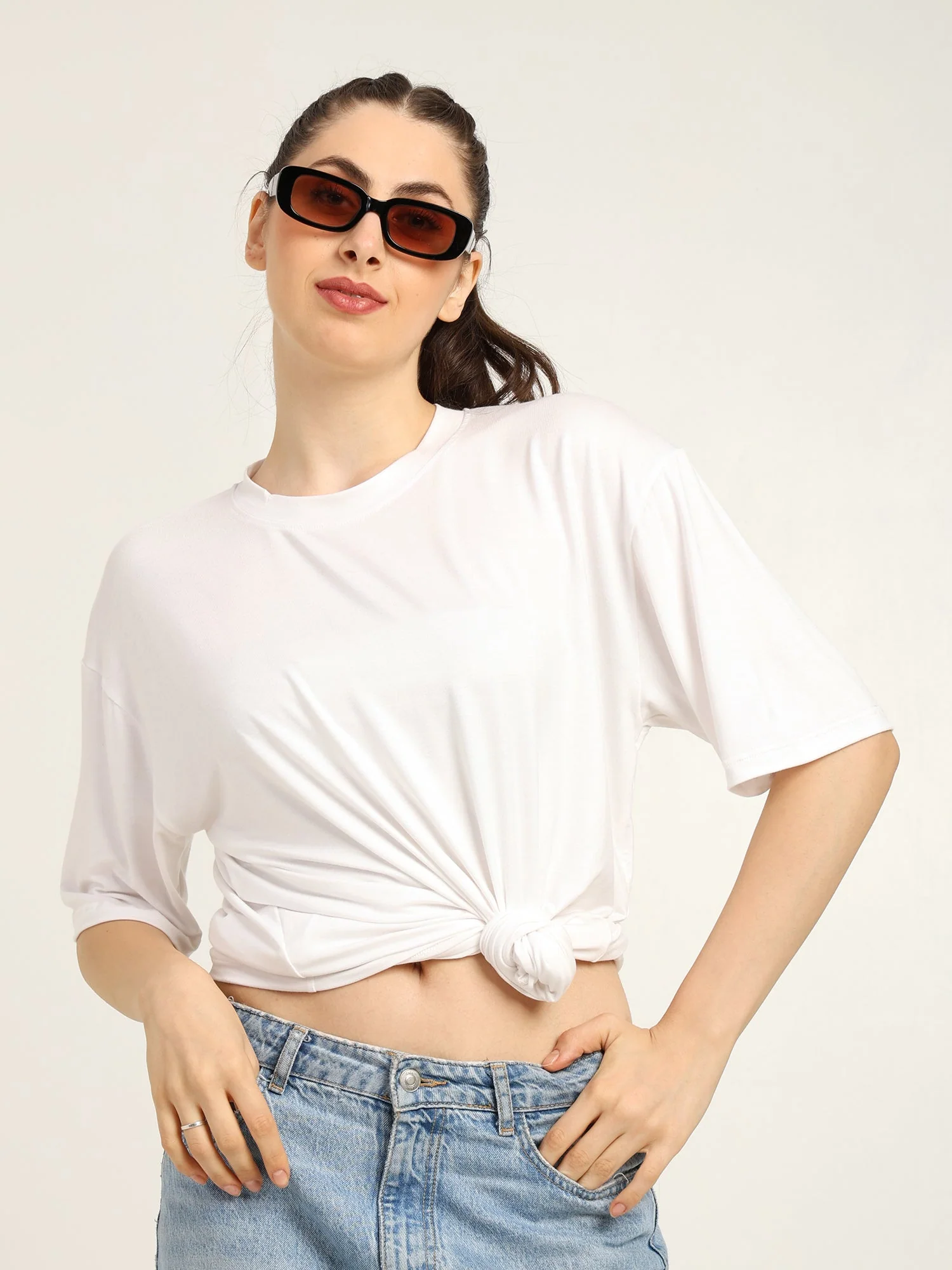 Women Oversized Bamboo Plain T-Shirt – Soft, Breathable & Sustainable - Image 12