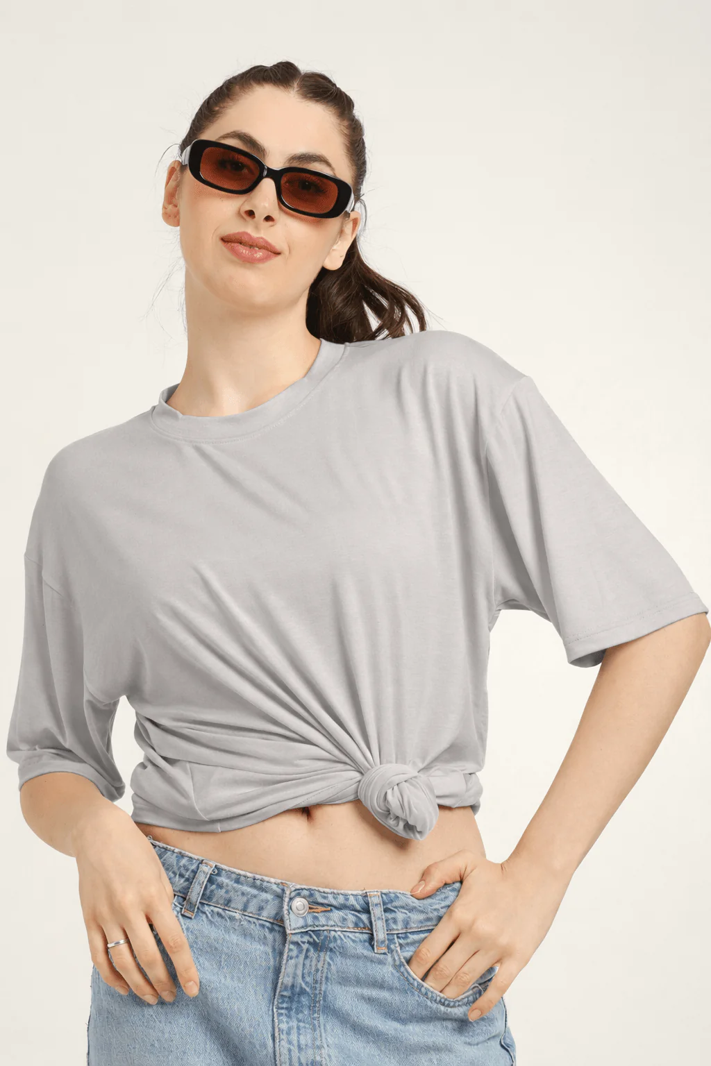 Women Oversized Bamboo Plain T-Shirt – Soft, Breathable & Sustainable - Image 20